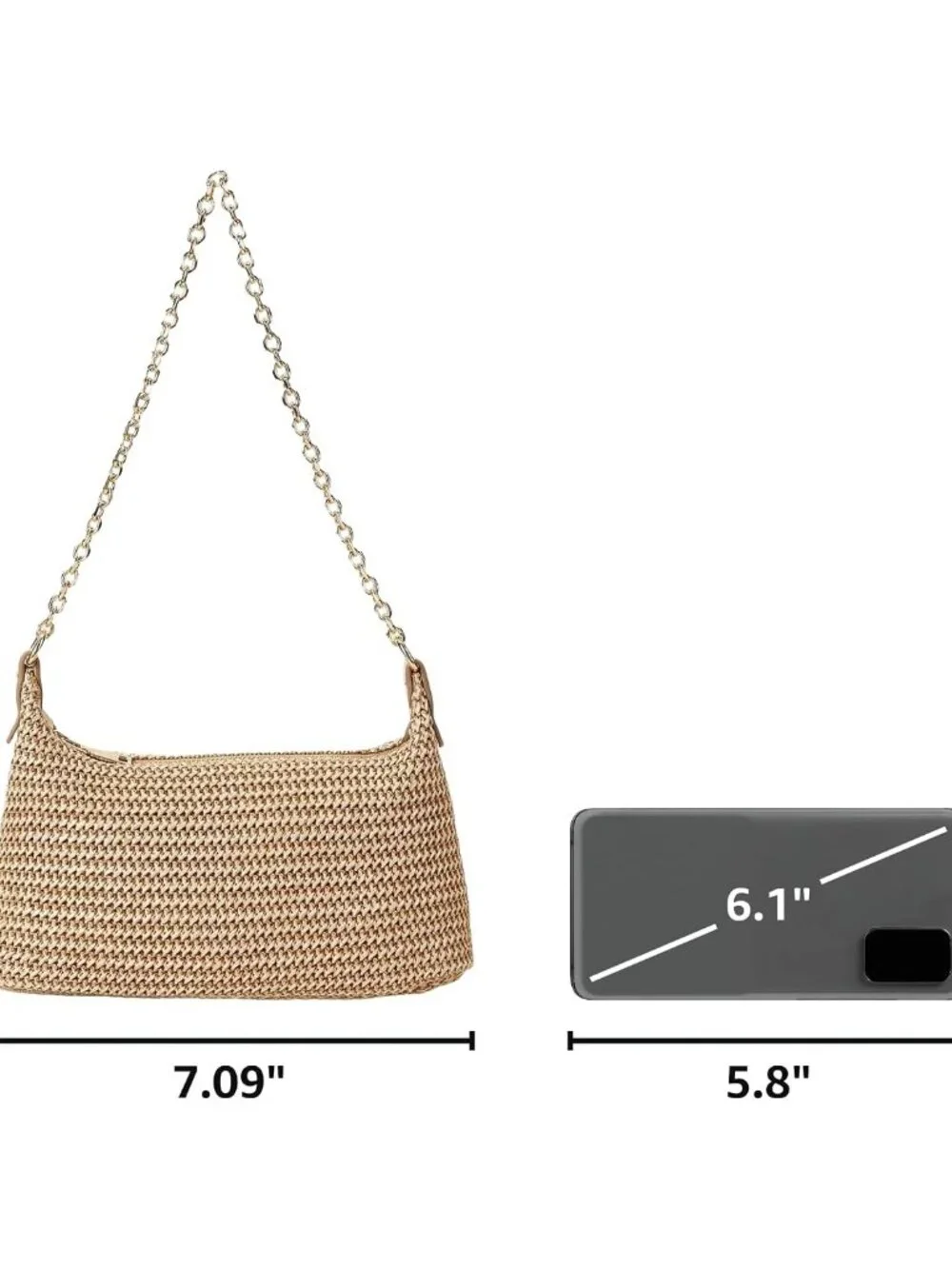 Women's Straw Woven Shoulder Bag Summer Beach Purse Vacation Bags | Tote Bag, Su